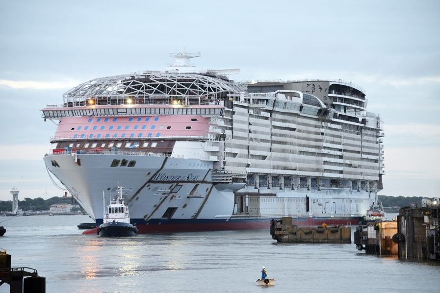 Wonder of the Seas begonnen aan eerste proefvaart